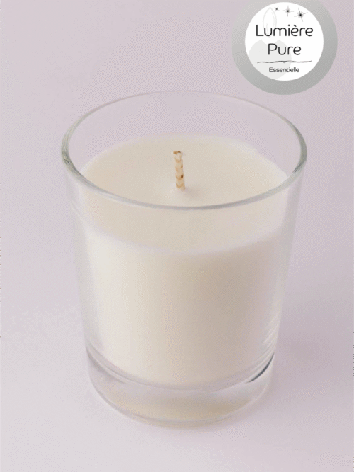 Bougie en verre (Gamme essentielle Lumière Pure (Sans parfums)