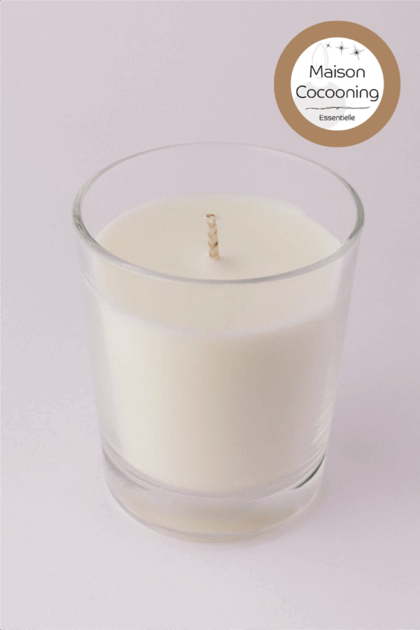 Bougie en verre (Gamme essentielle Maison Cocooning Bougie en verre (Gamme essentielle Maison Cocooning