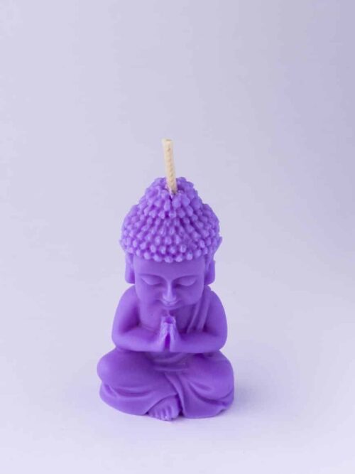 Bougie moulée bouddha senteur douce ambiance couleur violet Bougie moulée bouddha senteur douce ambiance couleur violet